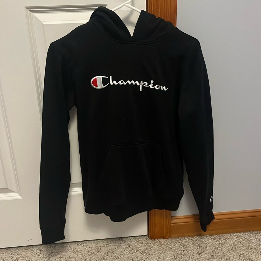 Black champion hoodie